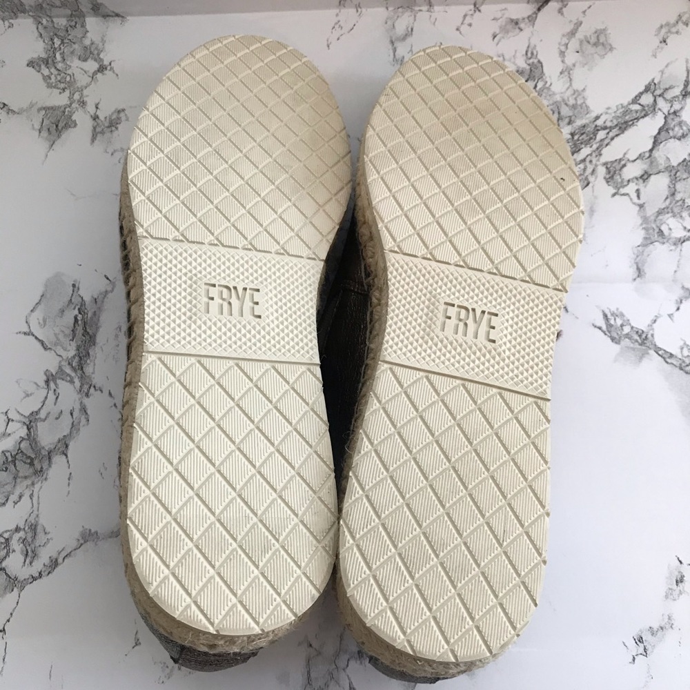 Frye Isbel Espadrilles metallic leather 9 bronze flat comfort - Picture 10 of 10